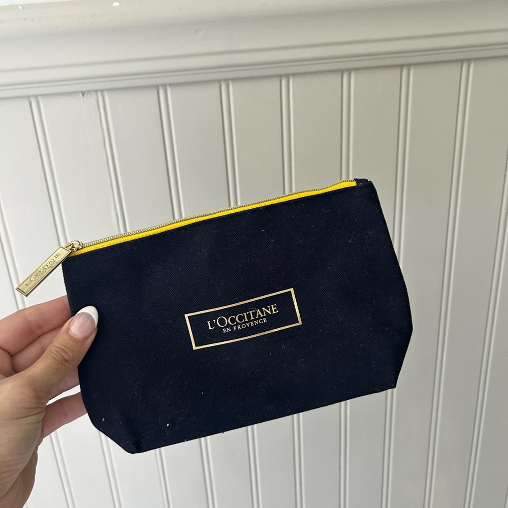 L'OCCITANE Black and Yellow Cosmetic Pouch